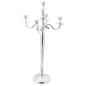 Preview: ARDEBO.de - Kerzenhalter Silber 32x32x79,5 cm Aluminium