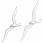 Preview: Wandmontierte Möwe 2er Set Silber Aluminium