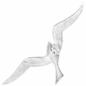 Preview: Wandmontierte Möwe 2er Set Silber Aluminium