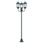 Preview: Gartenlichtmasten 3-Lampe E27 Grün 220 cm Aluminium