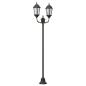 Preview: Gartenlichtpfosten 2-Lampe E27 Bronze 220 cm Aluminium