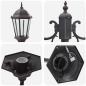 Preview: Gartenlichtpfosten 2-Lampe E27 Bronze 220 cm Aluminium