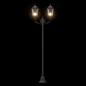 Preview: Gartenlichtpfosten 2-Lampe E27 Bronze 220 cm Aluminium