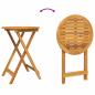 Preview: Garten Bistro Set 3 Stk. Braun Massivholz Akazie