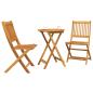 Preview: Garten Bistro Set 3 Stk. Braun Massivholz Akazie