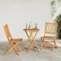 Preview: Garten Bistro Set 3 Stk. Braun Massivholz Akazie