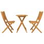 Preview: Garten Bistro Set 3 Stk. Braun Massivholz Akazie