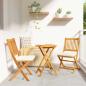Preview: ARDEBO.de - 3-teiliges Garten Bistro Set aus solidem Akazienholz