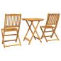 Preview: 3-teiliges Garten Bistro Set aus solidem Akazienholz