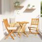 Preview: ARDEBO.de - 3-teiliges Garten Bistro Set aus massivem Akazienholz