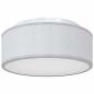 Preview: Deckenleuchten Flush Mount Grau Ø 30 cm Stoff E27