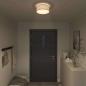Preview: Deckenleuchten Flush Mount Grau Ø 30 cm Stoff E27
