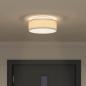 Preview: Deckenleuchten Flush Mount Grau Ø 30 cm Stoff E27