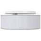 Preview: Deckenleuchten Flush Mount Grau Ø 30 cm Stoff E27
