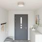 Preview: ARDEBO.de - Deckenleuchte Taupe Ø 30 cm Stoff E27