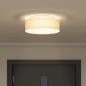Preview: Deckenleuchten Flush Mount Weiß Ø 38 cm Stoff E27