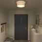 Preview: Deckenleuchten, Flush Mount, Grau Ø 38 cm, Stoff E27