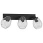 Preview: Deckenstrahler Schwarz 54 x 13 x 26 cm Glas und Metall