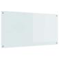 Preview: Küchenrückwand Weiß 120x60x0,6 cm aus gehärtetem Glas