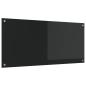 Preview: ARDEBO.de - Küchenrückwand Schwarz 110x50x0,6 cm aus gehärtetem Glas