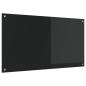 Preview: ARDEBO.de - Küchenrückwand Schwarz 110x60x0,6 cm Sicherheitsglas