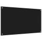 Preview: Küchenrückwand Schwarz 110x60x0,6 cm Sicherheitsglas