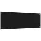 Preview: Küchenrückwand Schwarz 120x40x0,6 cm aus Sicherheitsglas