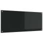 Preview: Küchenrückwand Schwarz 120x50x0.6 cm Sicherheitsglas