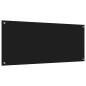 Preview: Küchenrückwand Schwarz 120x50x0.6 cm Sicherheitsglas