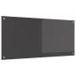 Preview: ARDEBO.de - Küchenrückwand in Dunkelgrau 110x50x0,6 cm aus gehärtetem Glas
