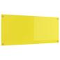 Preview: ARDEBO.de - Küchenrückwand Gelb 120x50x0,6 cm aus gehärtetem Glas