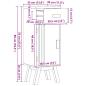 Preview: Badezimmer Aufbewahrungsschrank 35x30x90 cm aus massivem Kiefernholz