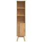 Preview: Badezimmer-Schrank Braun 35x30x159 cm Massivholz Kiefer