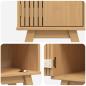 Preview: Badezimmer-Schrank Braun 35x30x159 cm Massivholz Kiefer
