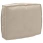 Preview: ARDEBO.de - Outdoor Kissen Taupe Polyester 50 x 40 x 12 cm Sofakissen