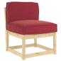 Preview: ARDEBO.de - Outdoor-Kissen Weinrot Polyester Mittel Kissen Rechteckig