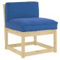 Preview: ARDEBO.de - Kissen Royalblau Polyester 70 x 12 x 40 cm Wasserabweisend