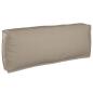 Preview: ARDEBO.de - Outdoor Kissen Taupe Polyester 40 x 40 x 12 cm