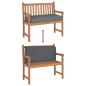Preview: Kissen Anthrazit 120 x 50 x 12 cm Oxford-Stoff