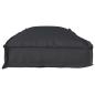 Preview: ARDEBO.de - Outdoor-Kissen Schwarz Polyester 110 x 40 x 8 cm Kissen