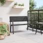 Preview: Gartenbank aus Stahl und WPC in Schwarz
