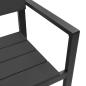 Preview: Gartenbank aus Stahl und WPC in Schwarz