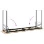 Preview: Bier Tischbein 2 stk. Schwarz 39 x 3 x 75 cm