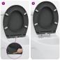Preview: Toilettensitz Anthrazit 47 x 37 x 4 cm Duroplast