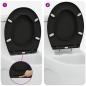 Preview: Toilettensitz Schwarz 47 x 37 x 4 cm Duroplast