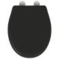 Preview: Toilettensitz mit Schnellverschluss und sanftem Schließen Duroplast Schwarz