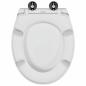 Preview: Schnellverschluss-Toilettensitz mit sanftem Schließen Duroplast Weiß