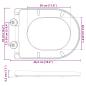 Preview: Toilettensitz Grau 49 x 36 x 4 cm Duroplast