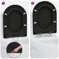 Preview: Toilettensitz Schwarz 49 x 36 x 4 cm Duroplast