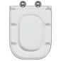 Preview: Quick Release Toilettensitz mit sanftem Schließen Duroplast Weiß